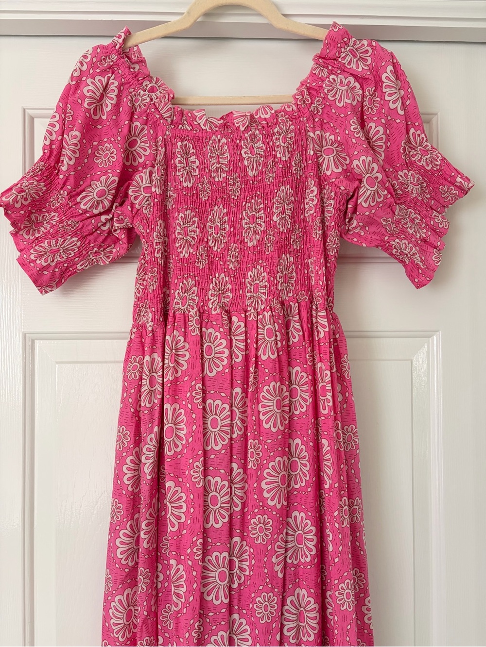 Mille Cate Dress in Pink Daisy, size M